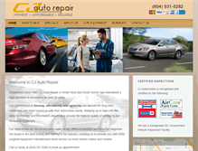Tablet Screenshot of cjautorepairs.com